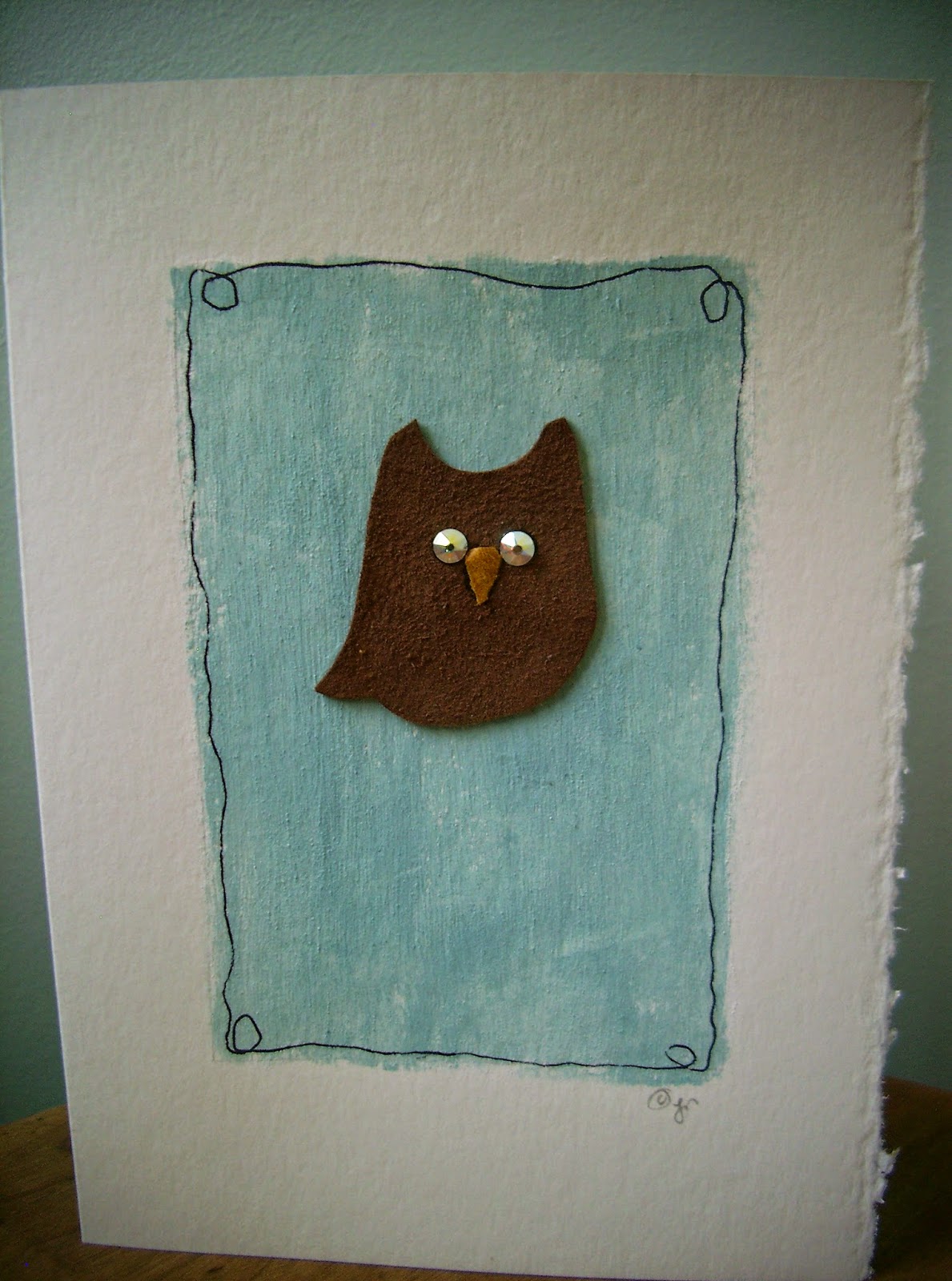 owl card ©linda nelson 2015