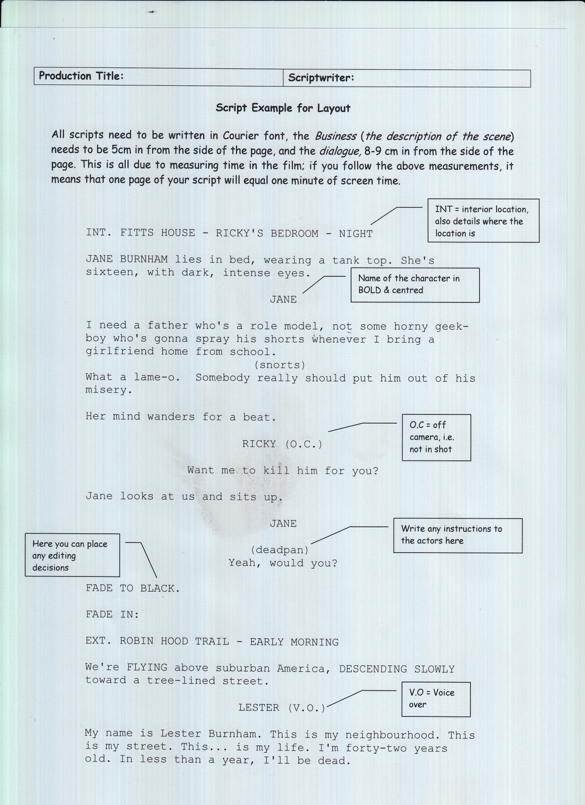 Script Examples | Foundation Portfolio
