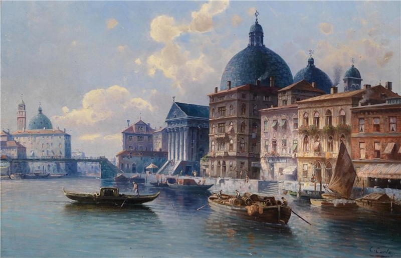 Karl Kaufmann 1843-1901 | Venetian Scene painter