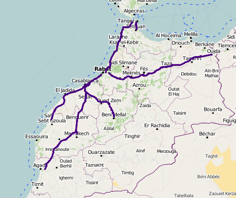 Autoroutes Maroc Maps