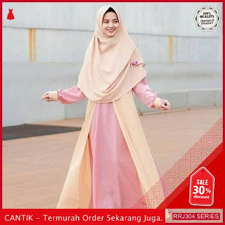 Jual RRJ304D47 Dress Asma Syari Wanita Cream Wd Terbaru BMGShop