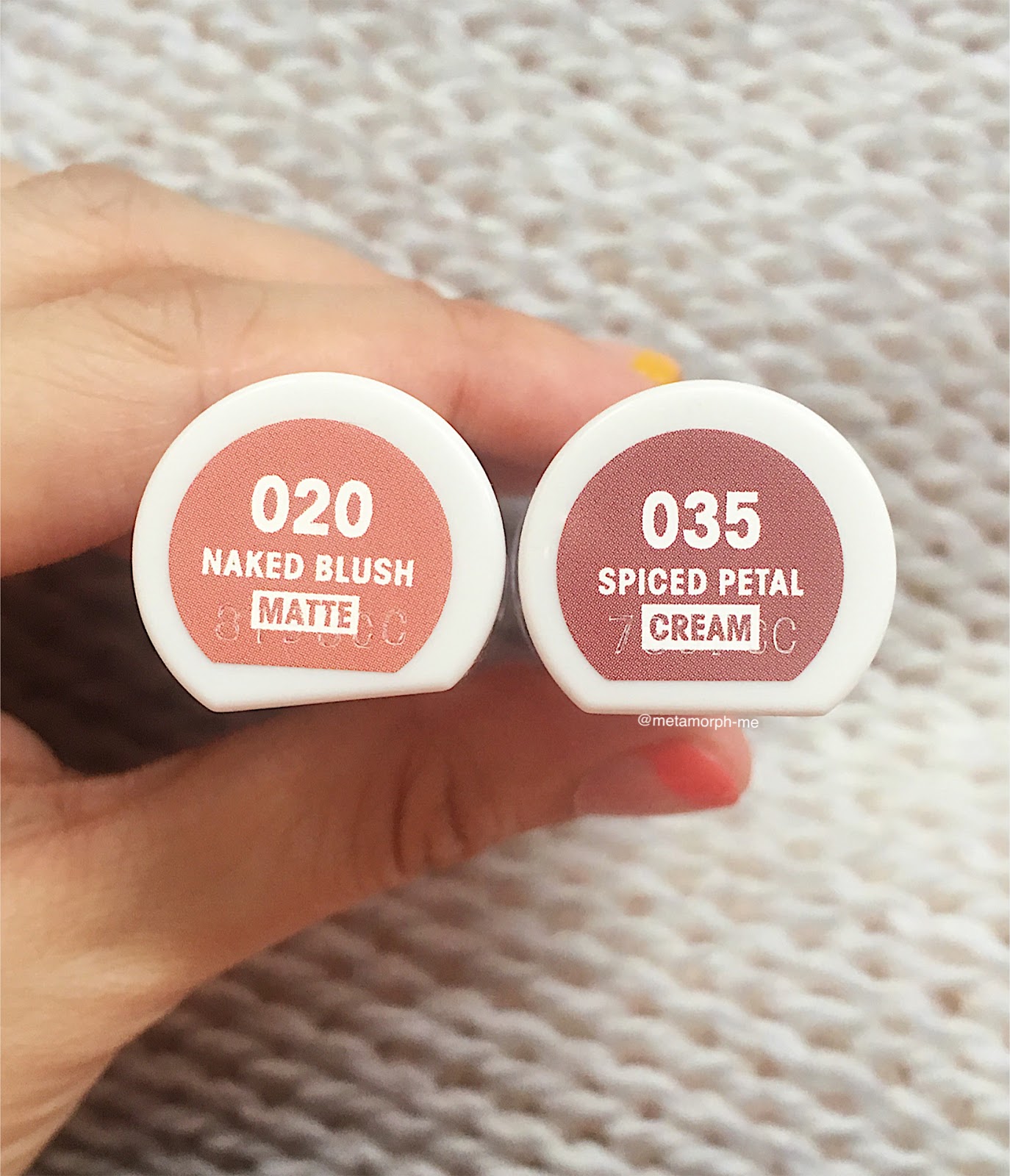 flower beauty petal pout lip color in naked blush and spiced petal