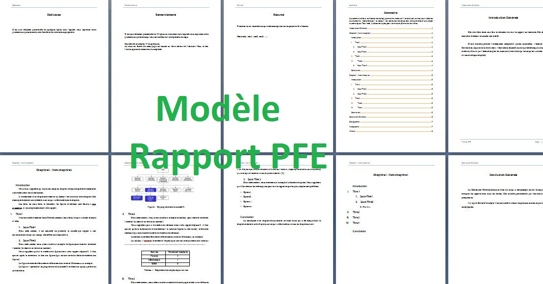 Exemple de modèle Rapport PFE word