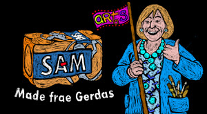 still from Gerda's goodbye video toon