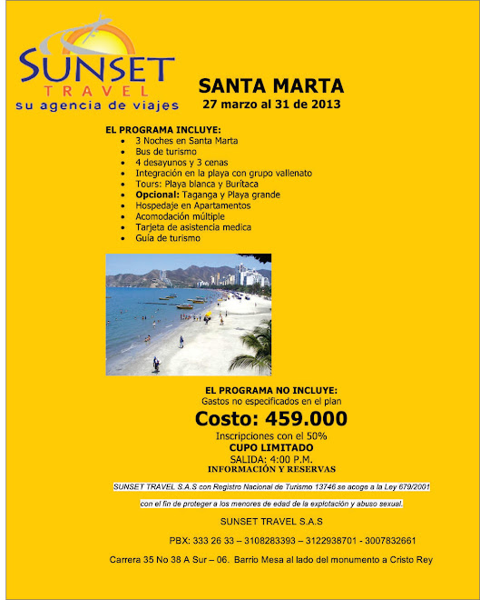 Sunset Travel. "Agencia de Viajes"