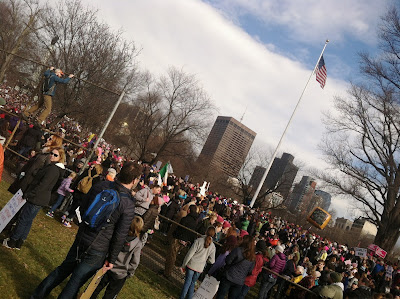 Boston Common filled to the brim for the  Boston Women's March on Jan 21, 2017