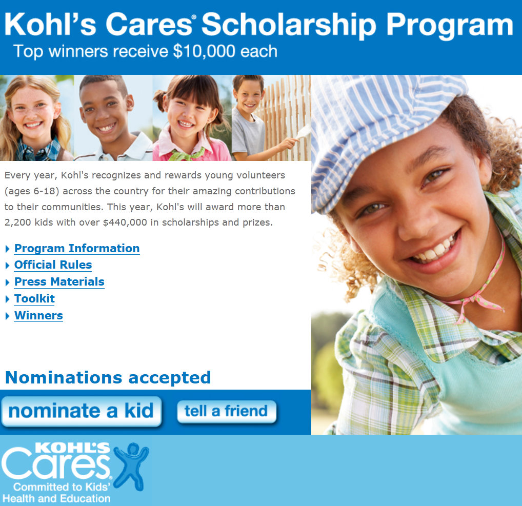 Barbara's Beat Kohl's Cares® Scholarship Program to award 2,200 kids