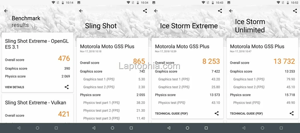 Benchmark 3DMark Motorola Moto G5S Plus