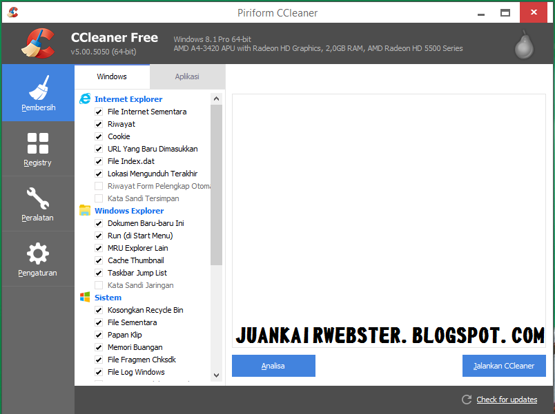 Download Ccleaner 5.00.5050 Full Version Terbaru