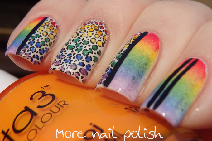 Rainbow mini leopard print ~ More Nail Polish