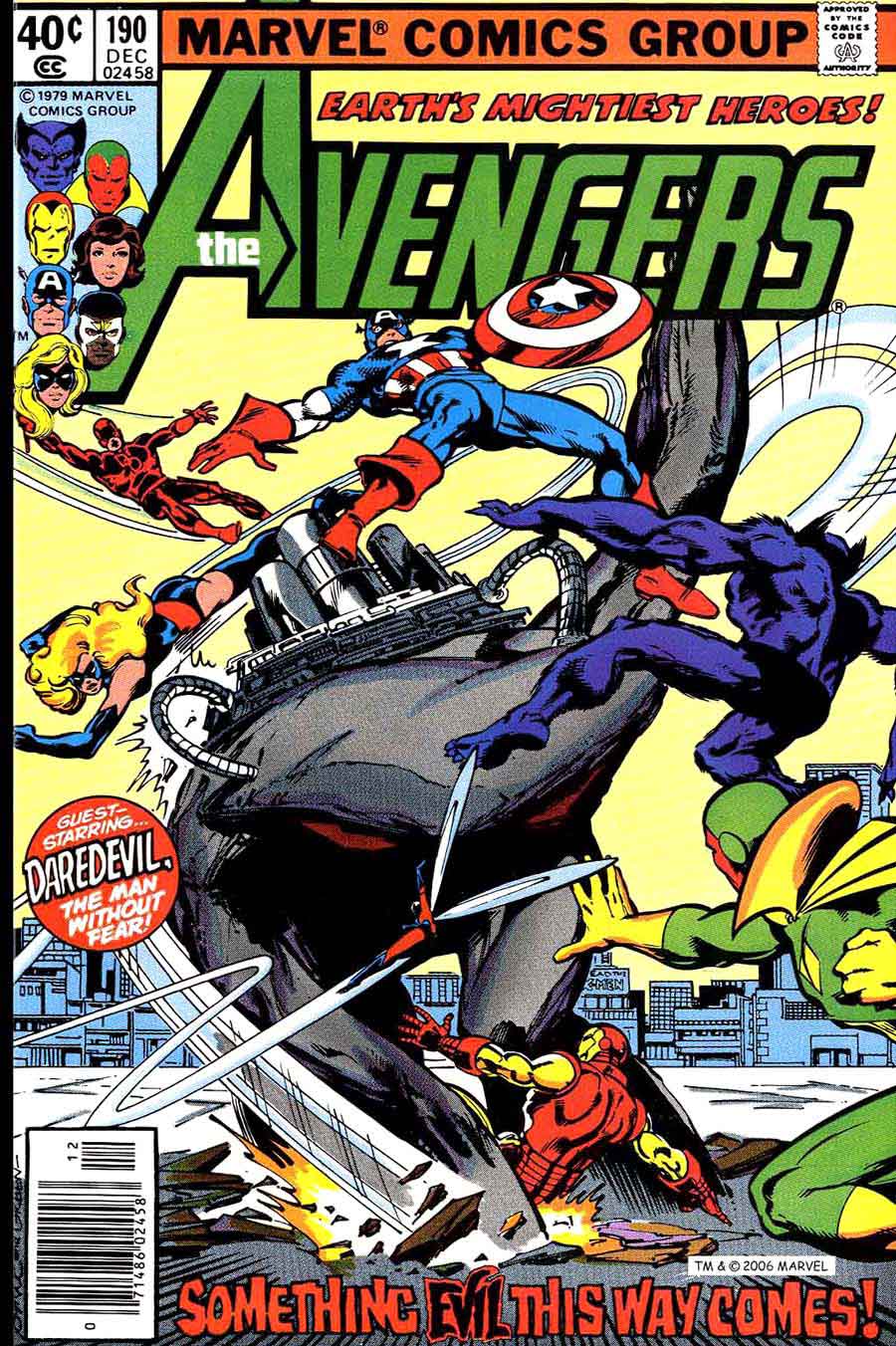 Avengers #190 marvel 1970s bronze age comic book cover art by John Byrne