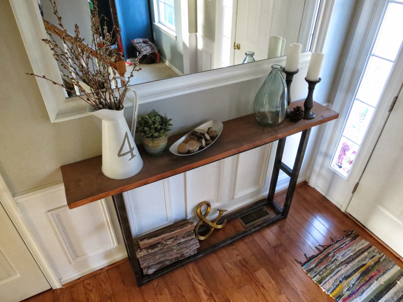 DIY Console Table {A Pottery Barn Knock Off} East Coast Creative