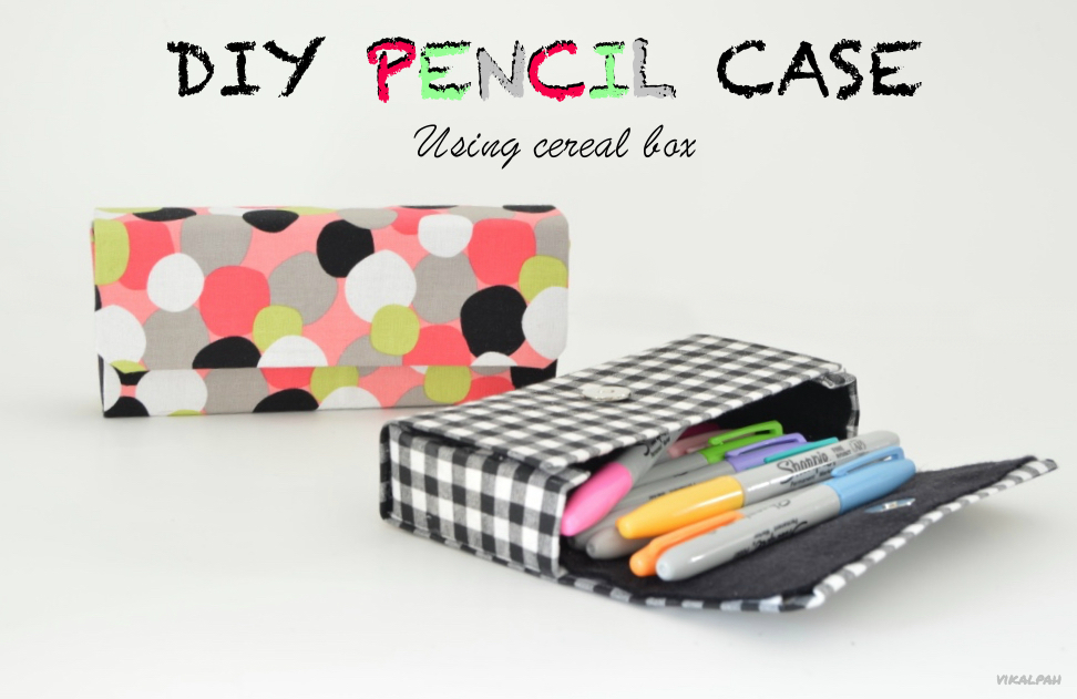 DIY Pencil Case using cereal box