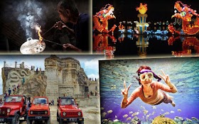 Paket Tour Jogja Sehari ke Umbul Ponggok + Tebing Breksi + Kerajinan Perak Kotagede + Taman Lampion