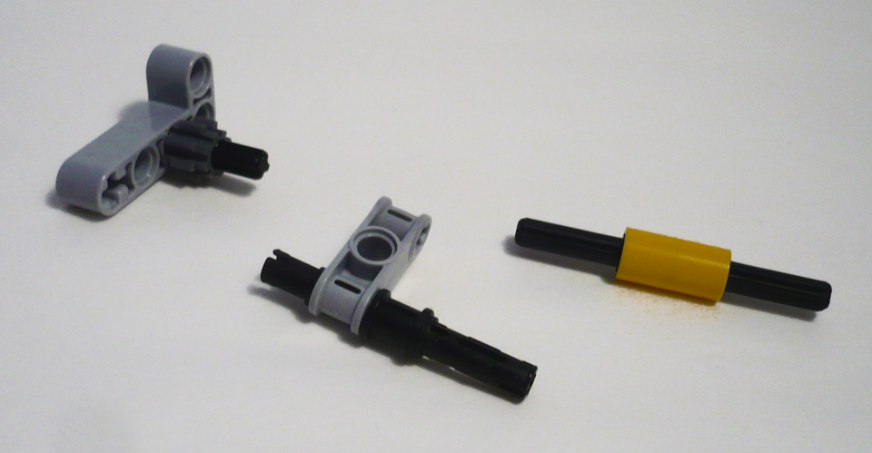 Lego Lot of 50 New Dark Bluish Gray Technic Axles Pin 3L with Friction Ridges 