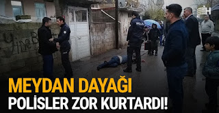Taciz iddiasıyla meydan dayağı yedi: Polis zor kurtardı