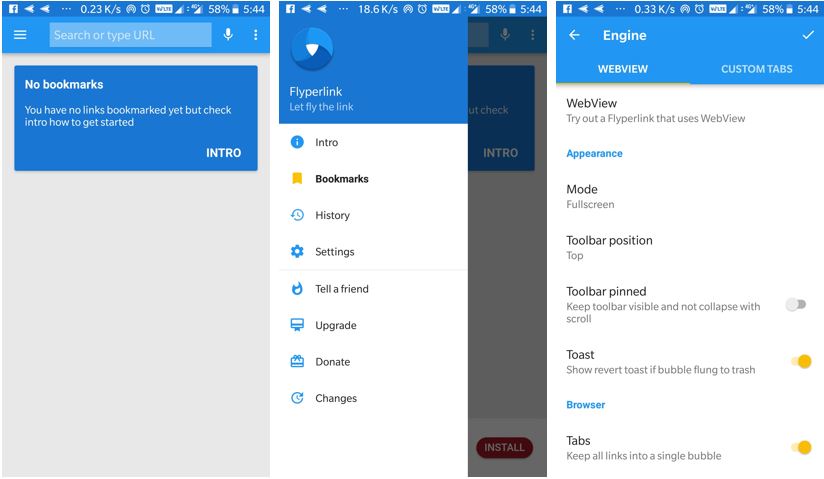 How to use Flyperlink Android browser to increase he productivity