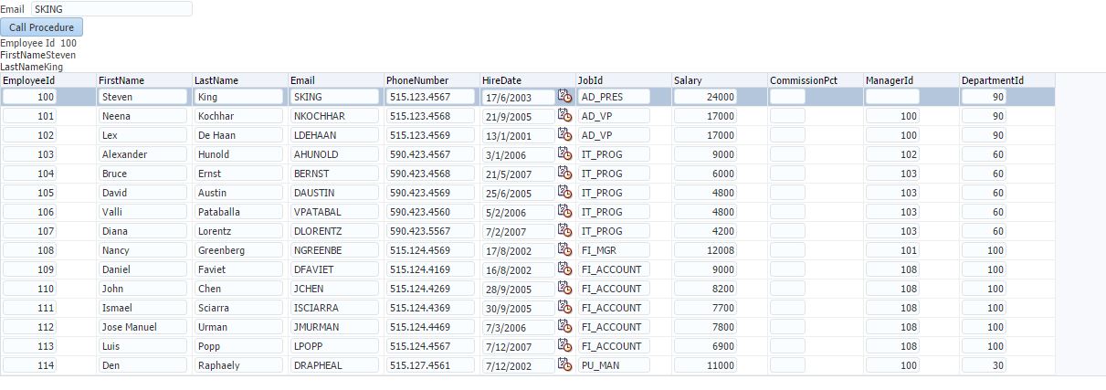 Call PL SQL Procedure With 1 2 3 4 N OUT Parameter In ADF 