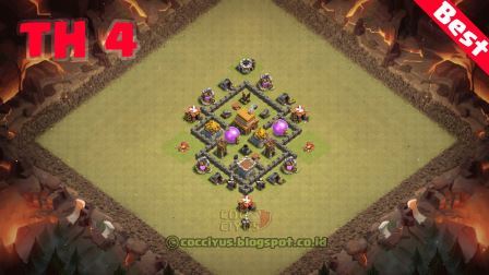 Susunan formasi coc th4 war base layout Susunan formasi coc th4 war base layout
