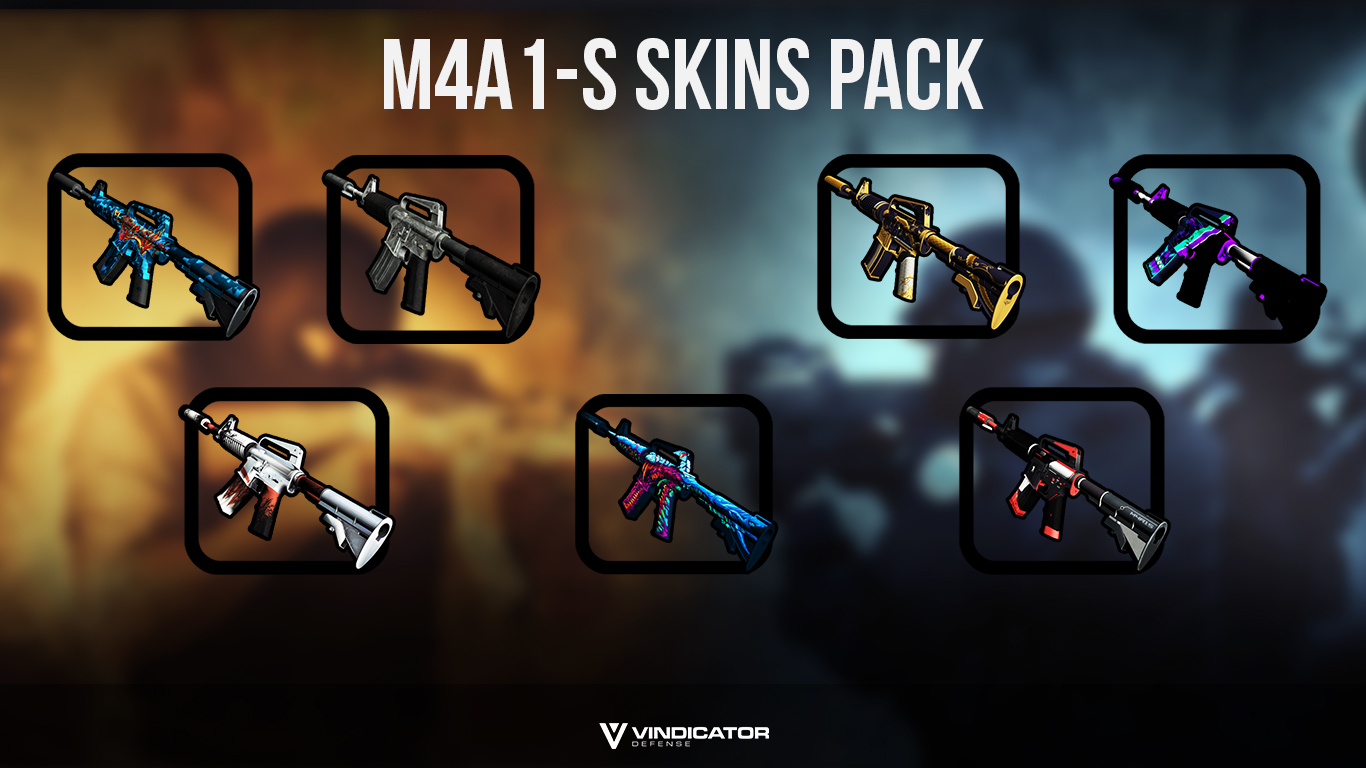 [REL]CSGO M4A1S Skins Pack Vindicator Defense