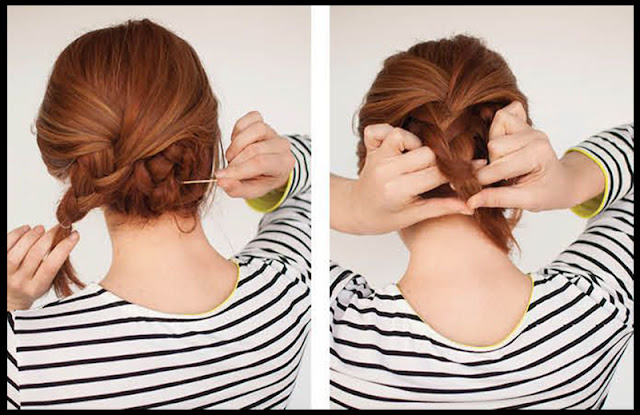 simple steps to make braided updo