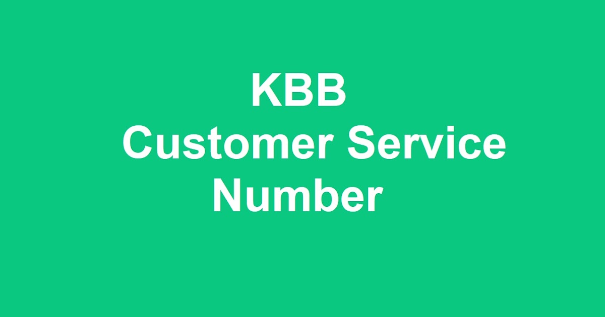 KBB Customer Service Number