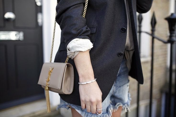 Saint Laurent Bag Denim Cut Off Shorts Anouk Yve