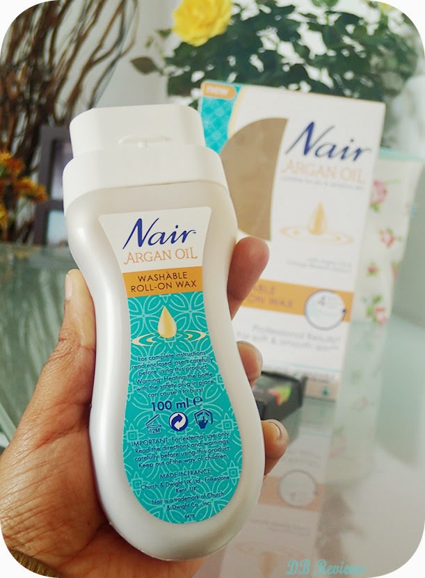 Nair Washable Roll-On Wax with Argan Oil & Orange Blossom Extract