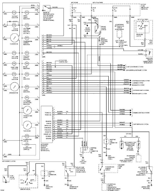 1997 Ford Contour Instrument Cluster Circuit Diagram | All ... 1997 ford probe wiring diagram schematic 
