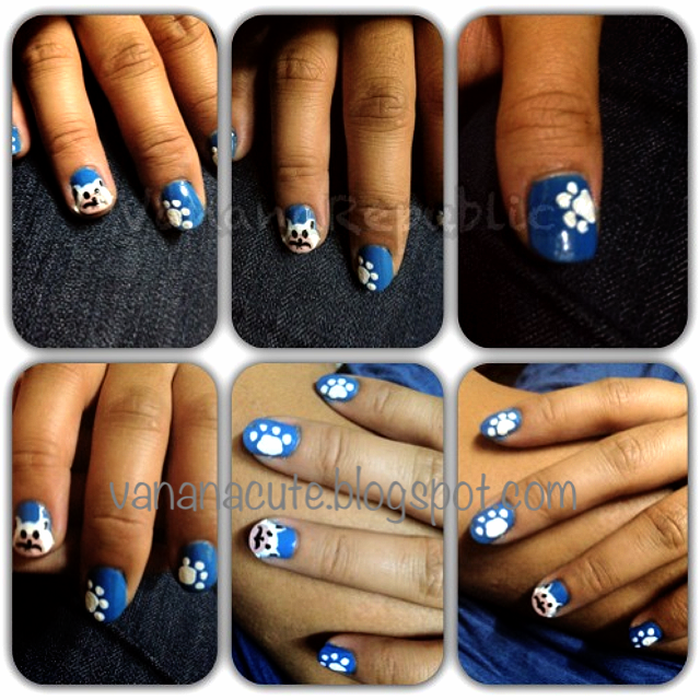 Dog & Dog Paws Nail Art VananaRepublic™