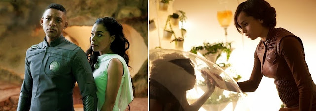 Sophie Okonedo as Faia Rage and Zoë Kravitz as Senshi Raige in After Earth (2013)