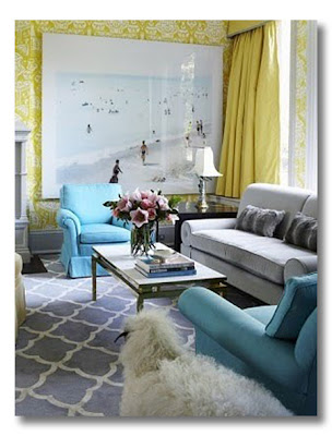 Beachnut Lane: Blue & yellow living room inspiration!