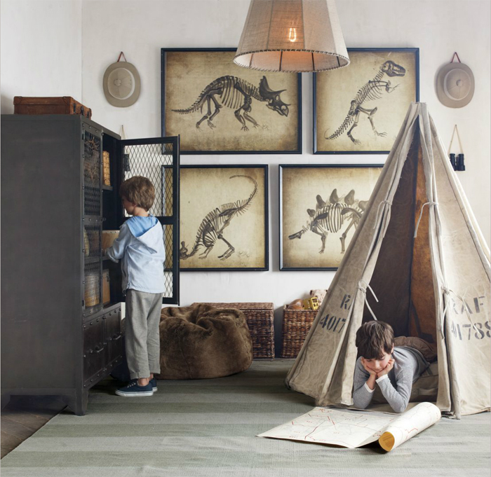 Restoration Hardware Industrial vibe in children’s room Restoration Hardware Industrial vibe in children’s room