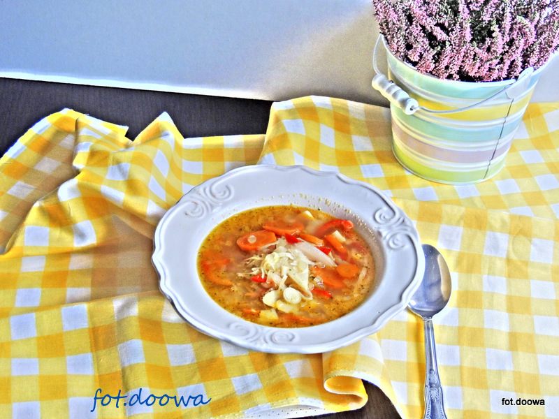 Zupa kapuściano - paprykowa