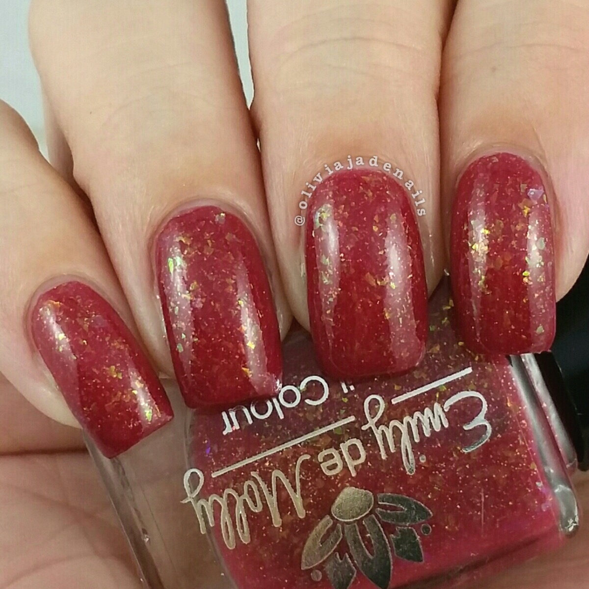Emily de Molly Over The Edge swatched by Olivia Jade Nails