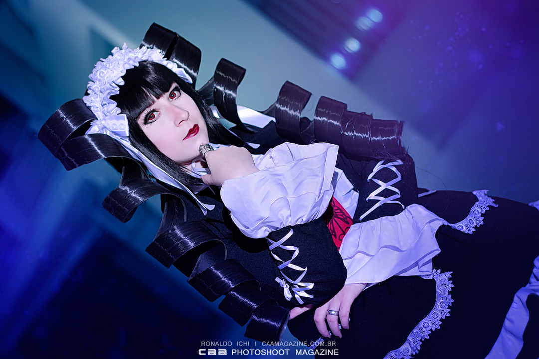 cosplayer NADINE and your Celestia Ludenberg cosplay costume from DANGAN RONPA mangá/anime. Photography by CAA/Ronaldo Ichi.
