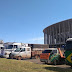 Caminhoneiros se concentram em estádio em Brasília