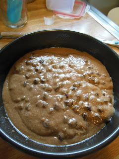 Applesauce Spice Chocolate Chip Cake, ready to bake.