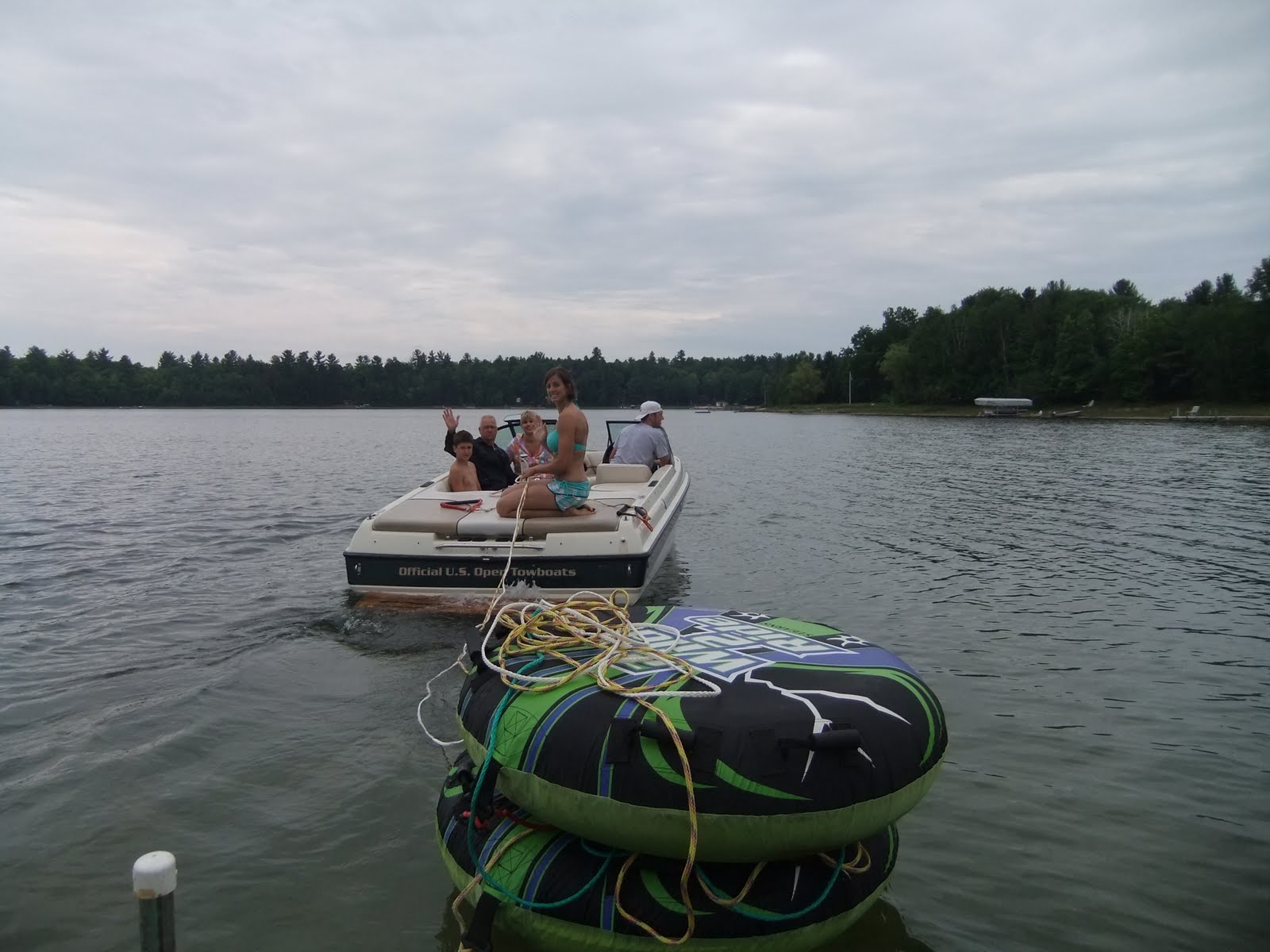 Zauggs Resort water fun on Anvil Lake in Eagle River, WI