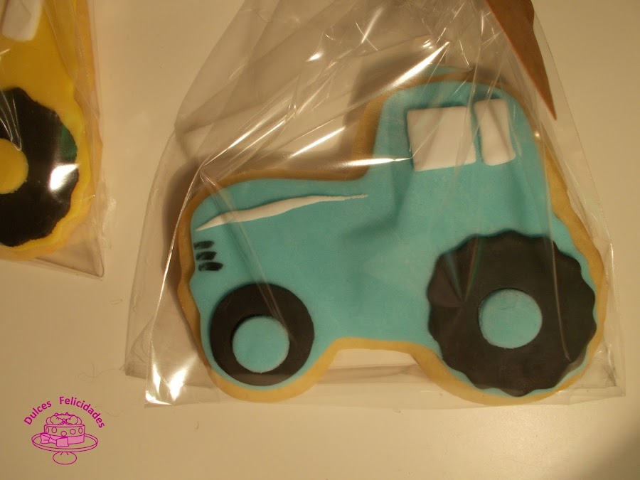 Galletas fondant tractor