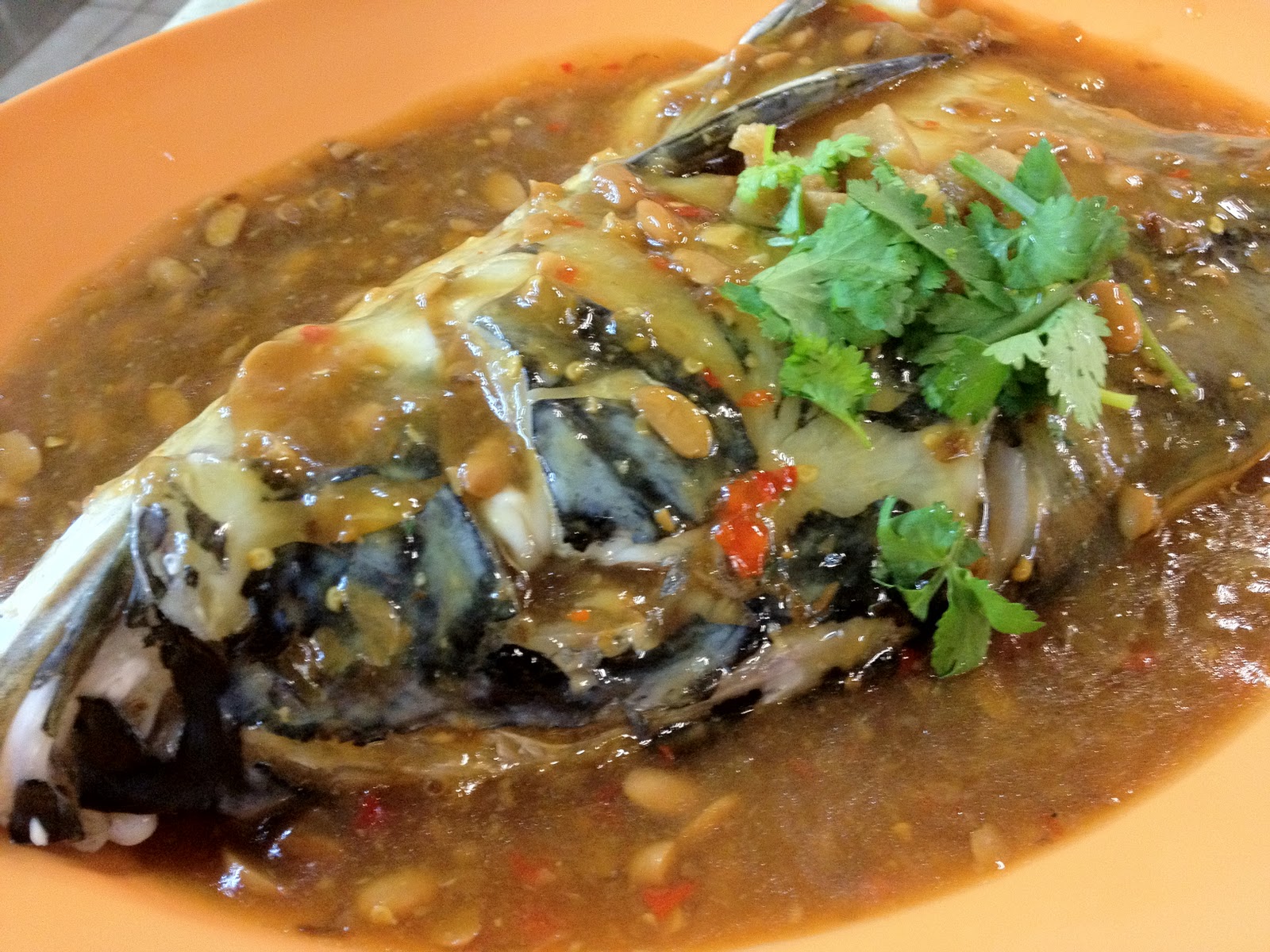 Steamed Fish Head in Black Bean Sauce Chinatown