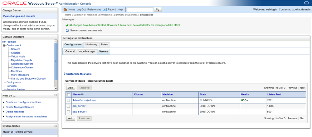 Oracle Stack: Configuring and Starting Node Manager