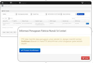 Tidak bisa konfirmasi TARIK PTK