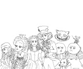 #9 Alice in Wonderland Coloring Page