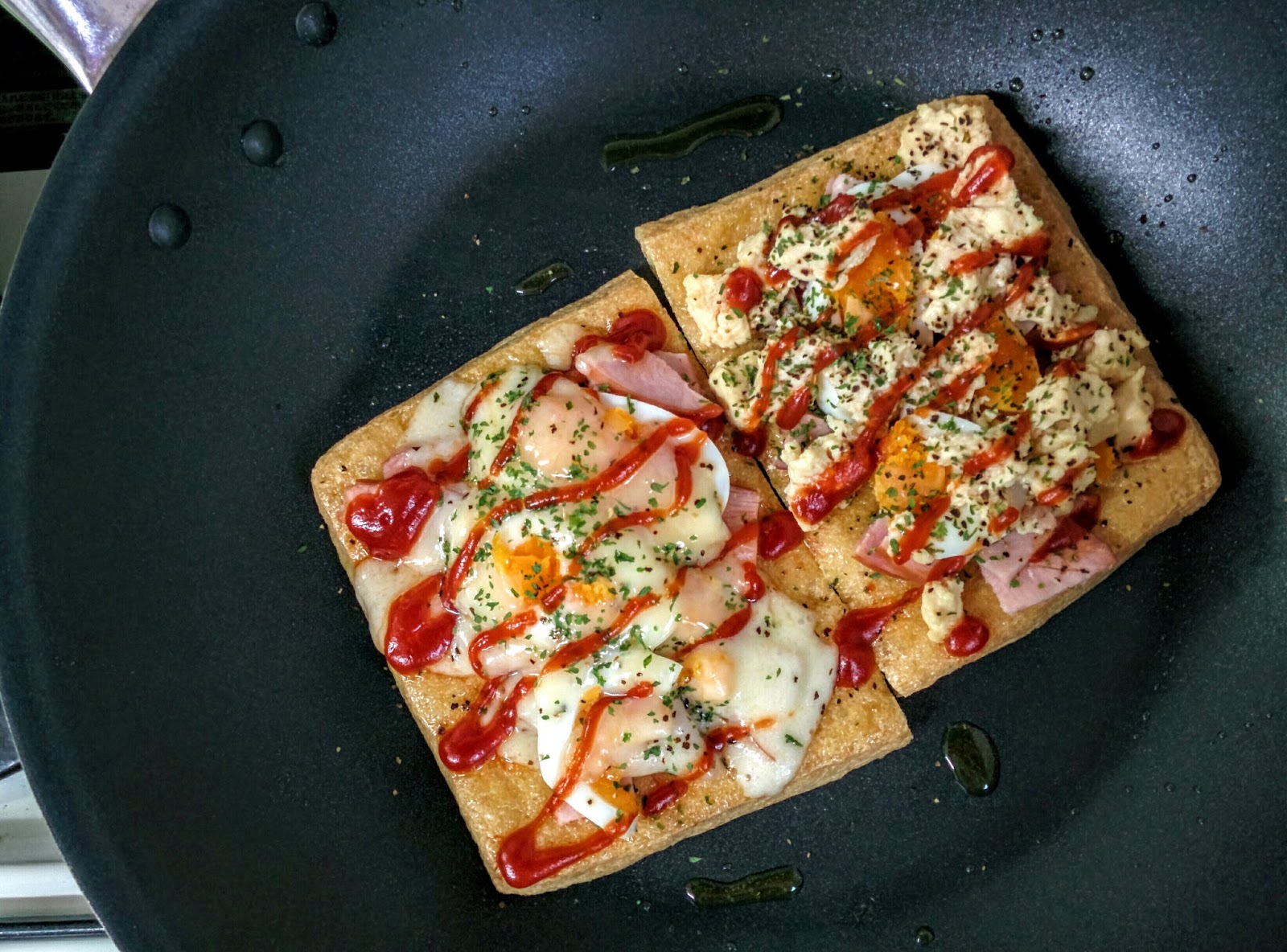 Mamatouille friedtofu pizza crust