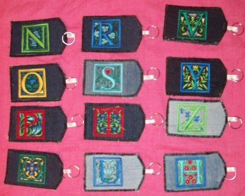 Sewing for Utange: Alphabet Keyrings