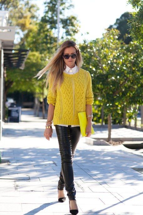style yellow sweater