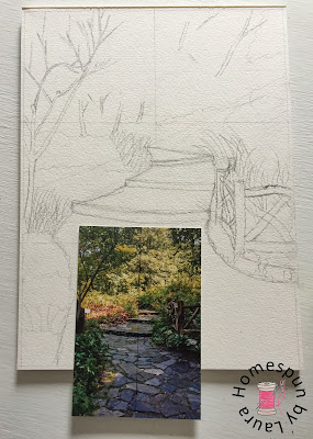 homespun by laura paint my vacation sketch shakespeare garden central park new york city nyc