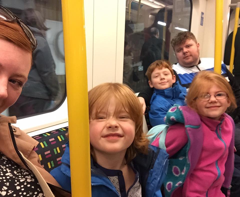 A family day trip to London with Virgin Trains East Coast - family on tube