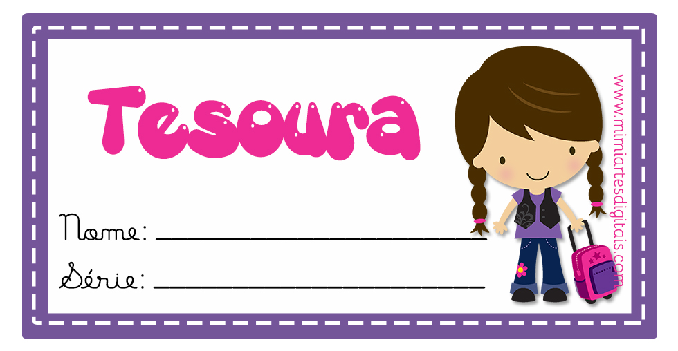 80 etiquetas escolares pers. anime naruto Etiquetas Organizadoras Escolar Meninas - Mimi Artes Digitais